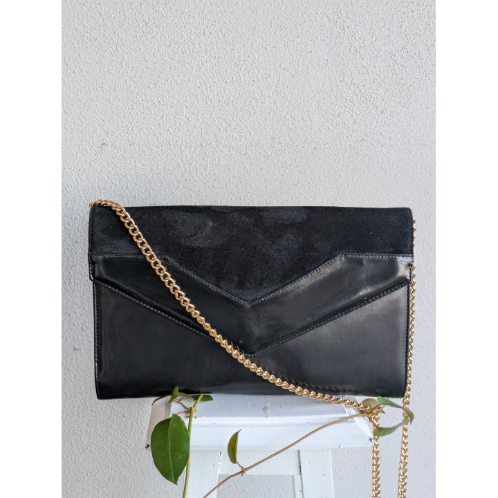 pochette vintage rossa pelle