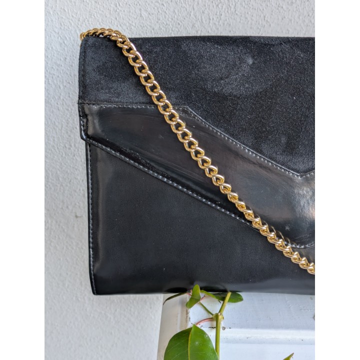 pochette vintage rossa pelle