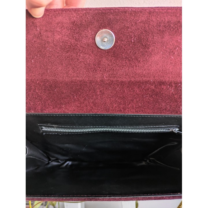 pochette vintage rossa pelle