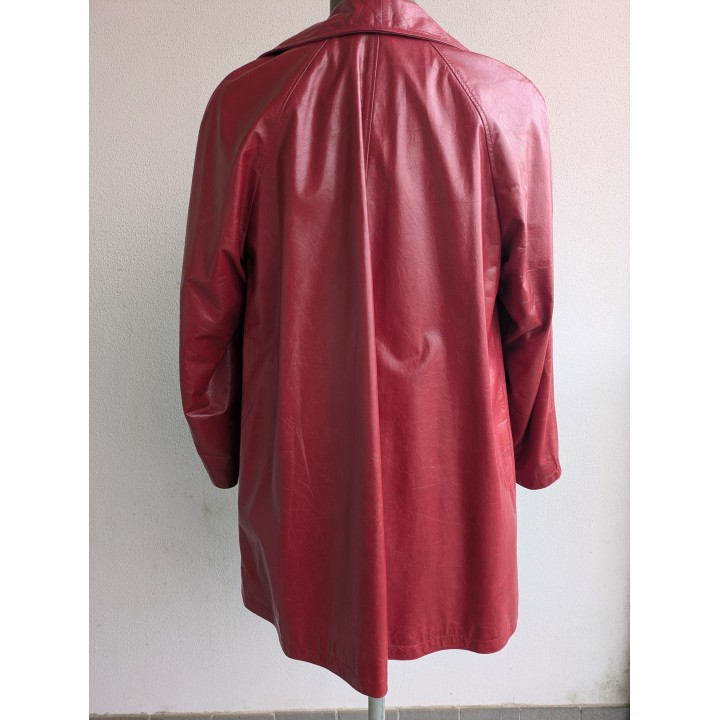 Trench nuovo foderato in pelle lungo