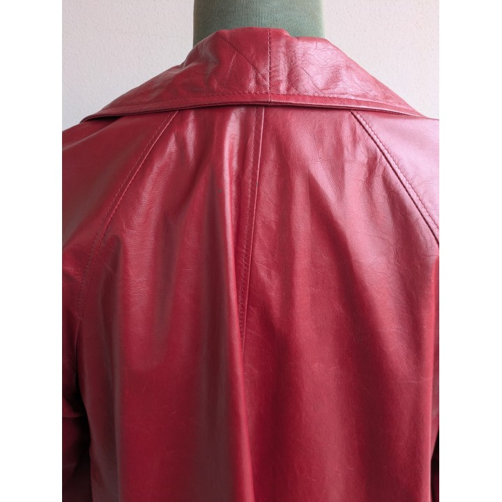 Trench nuovo foderato in pelle lungo