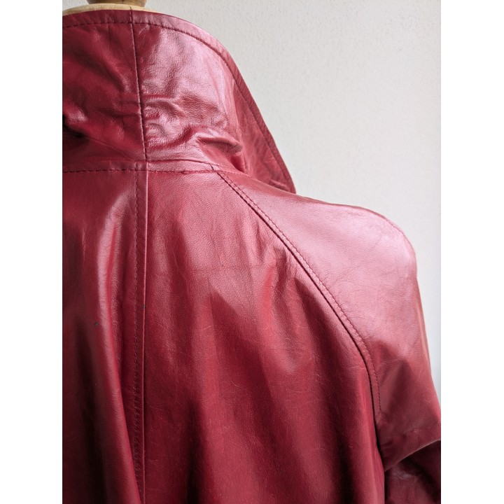 Trench nuovo foderato in pelle lungo