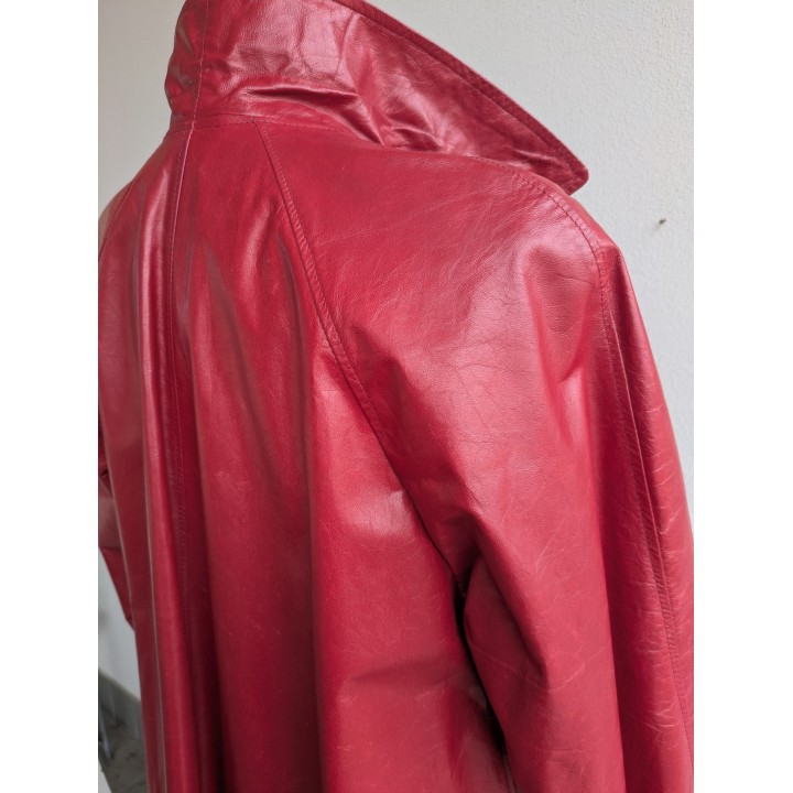 Trench nuovo foderato in pelle lungo