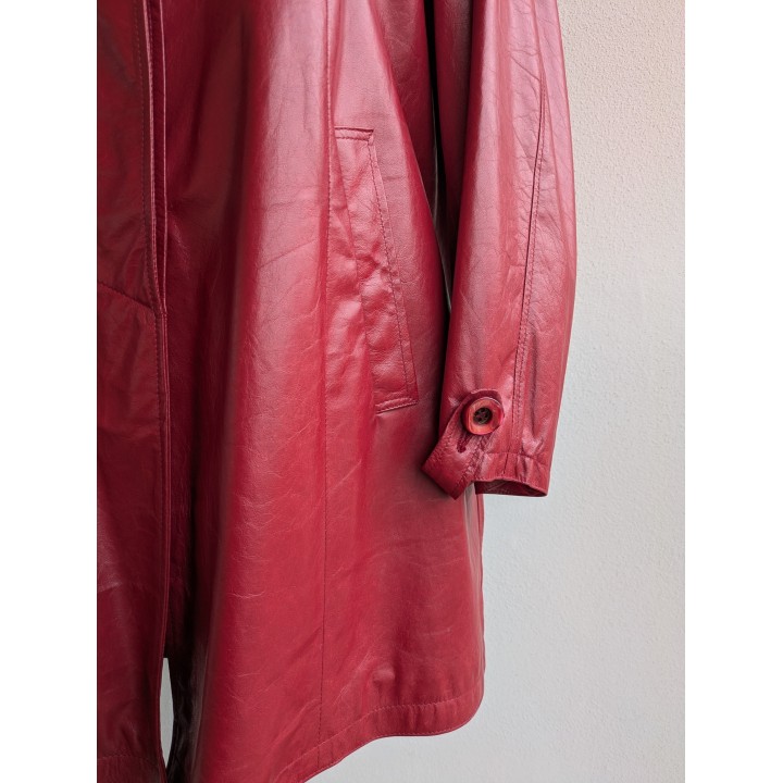 Trench nuovo foderato in pelle lungo