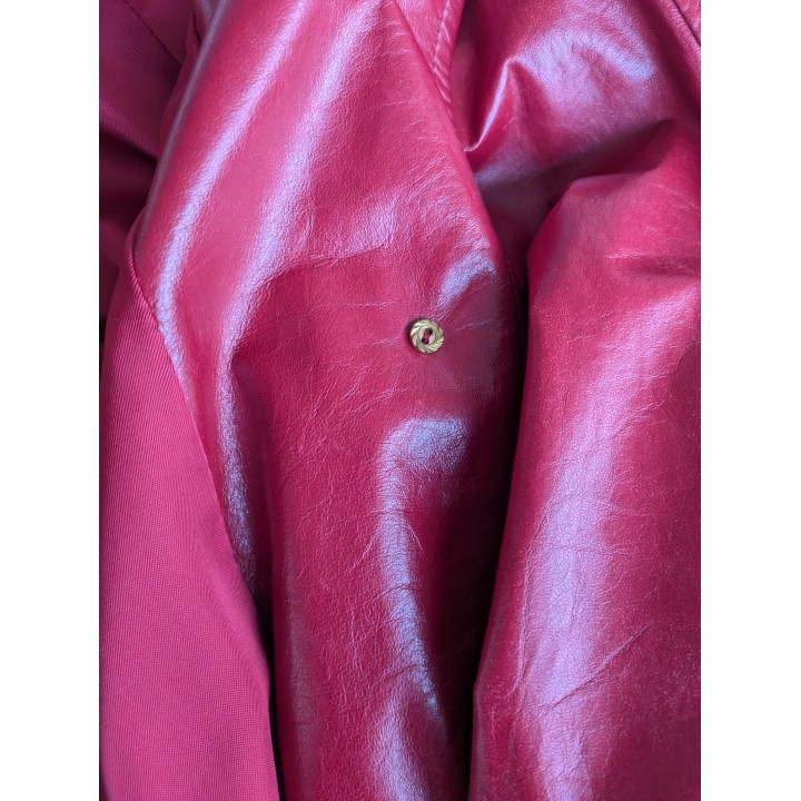 Trench nuovo foderato in pelle lungo