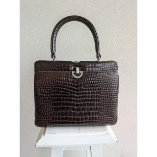 Borsetta a mano in pelle stampa cocco