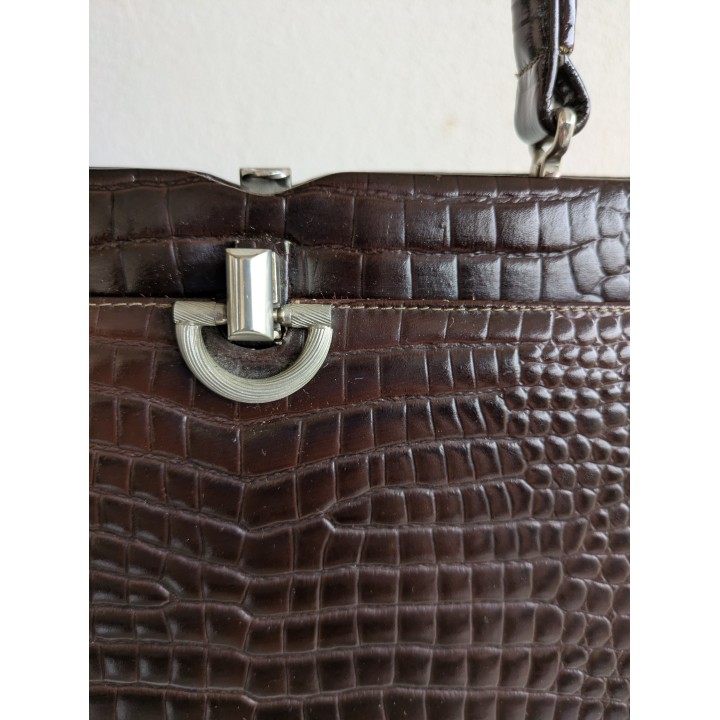 Borsetta a mano in pelle stampa cocco