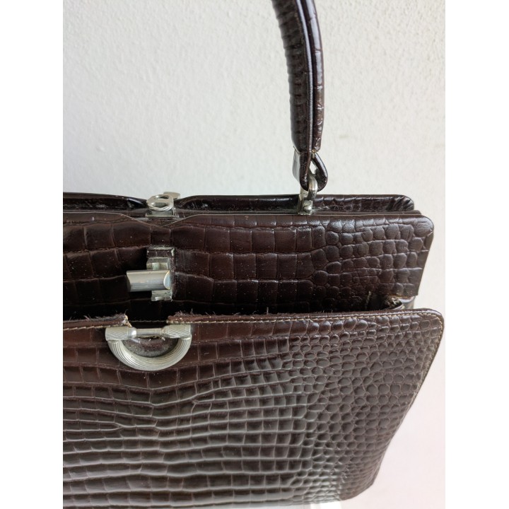 Borsetta a mano in pelle stampa cocco