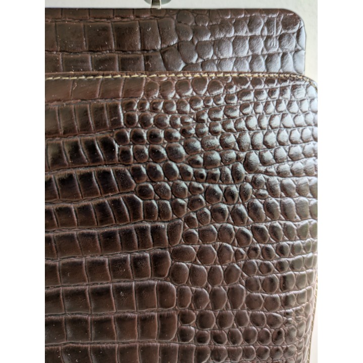 Borsetta a mano in pelle stampa cocco