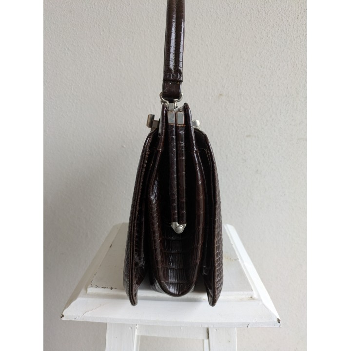 Borsetta a mano in pelle stampa cocco