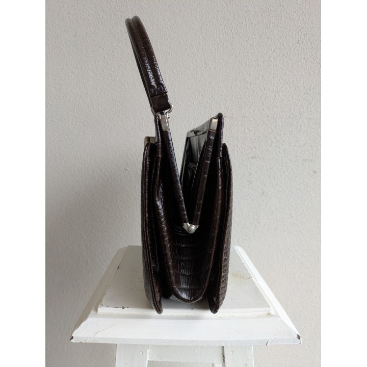 Borsetta a mano in pelle stampa cocco