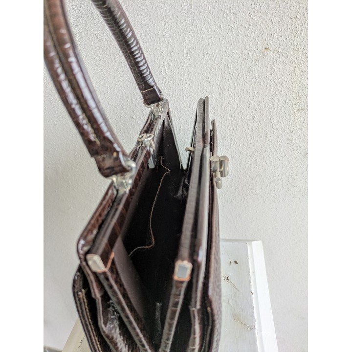 Borsetta a mano in pelle stampa cocco