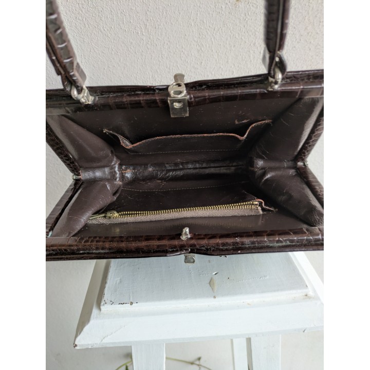 Borsetta a mano in pelle stampa cocco