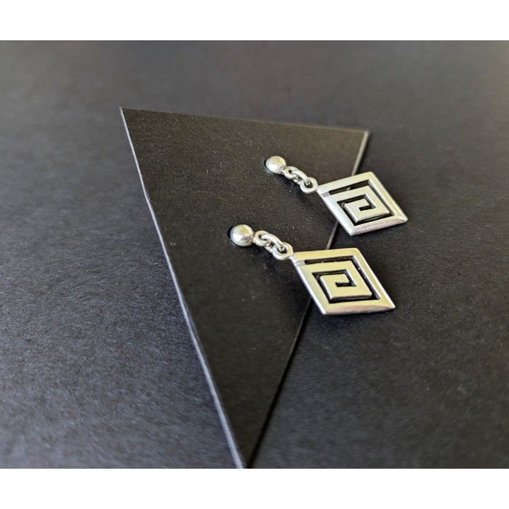 Orecchini artigianali vintage in argento