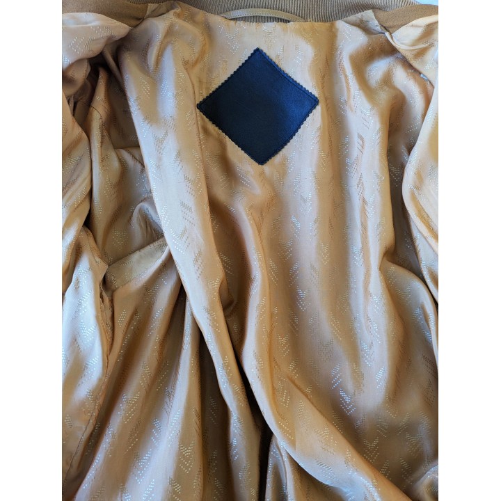 Giubbotto scamosciato con inserti in lana