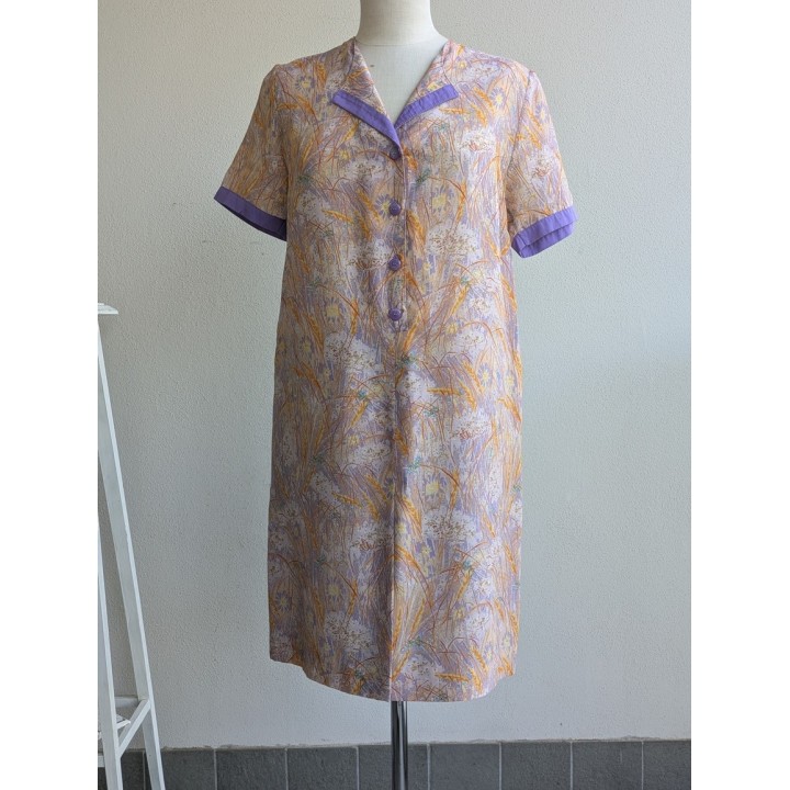 Abito vintage estivo con inserti lilla