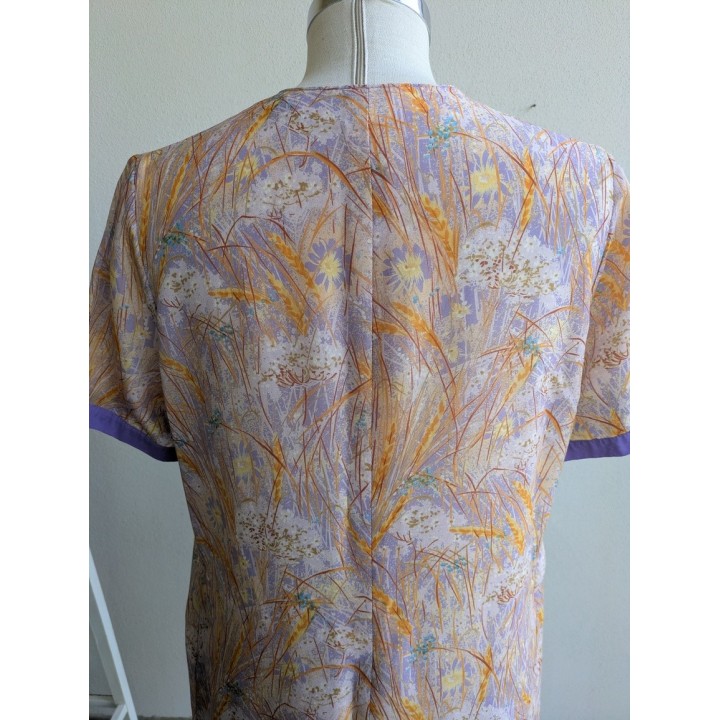 Abito vintage estivo con inserti lilla