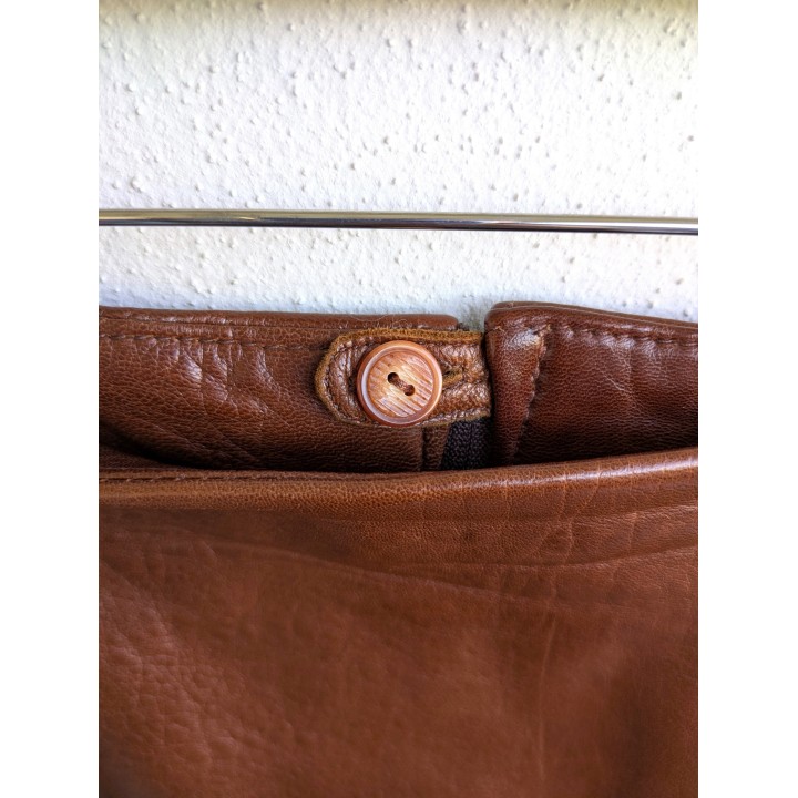 Gonna in pelle marrone