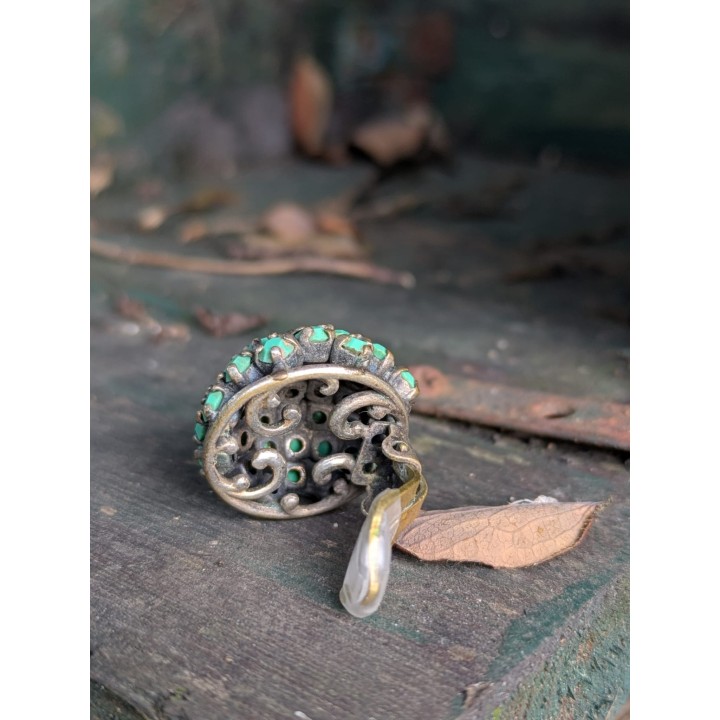 orecchini vintage turchesi con clip