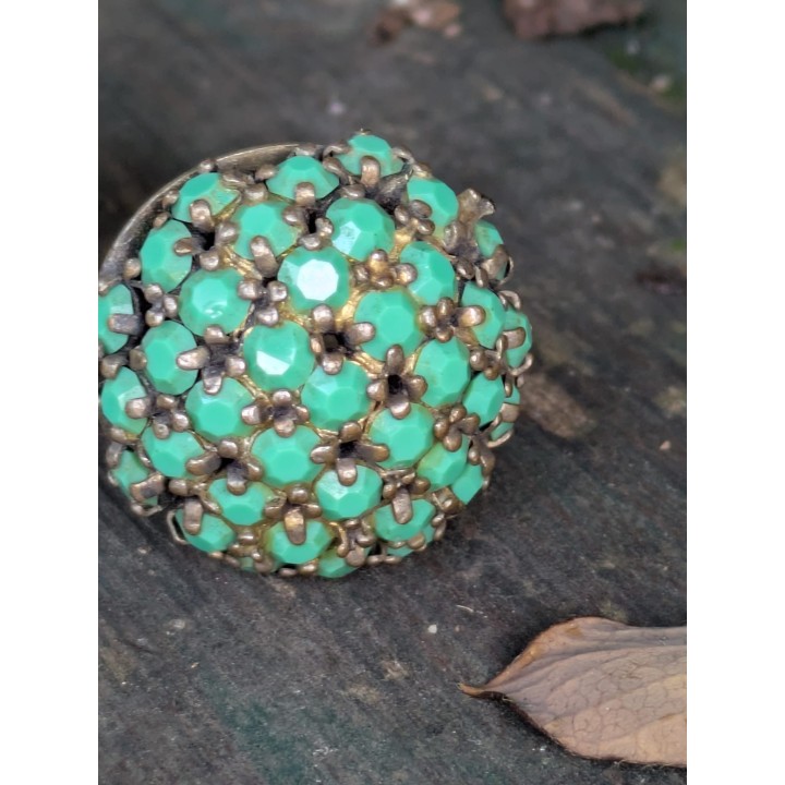 orecchini vintage turchesi con clip
