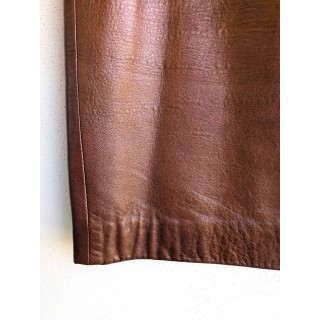 Gonna in pelle marrone vintage