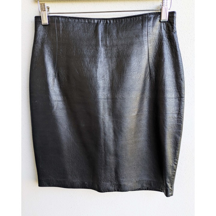 Tubino in pelle nera