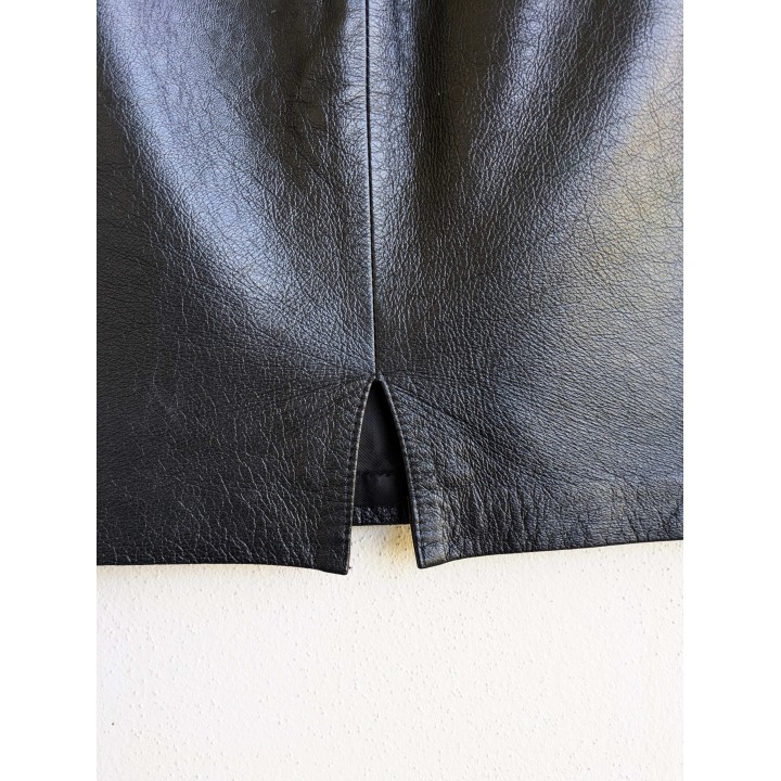 Tubino in pelle nera