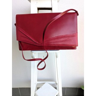 Pochette rossa in pelle