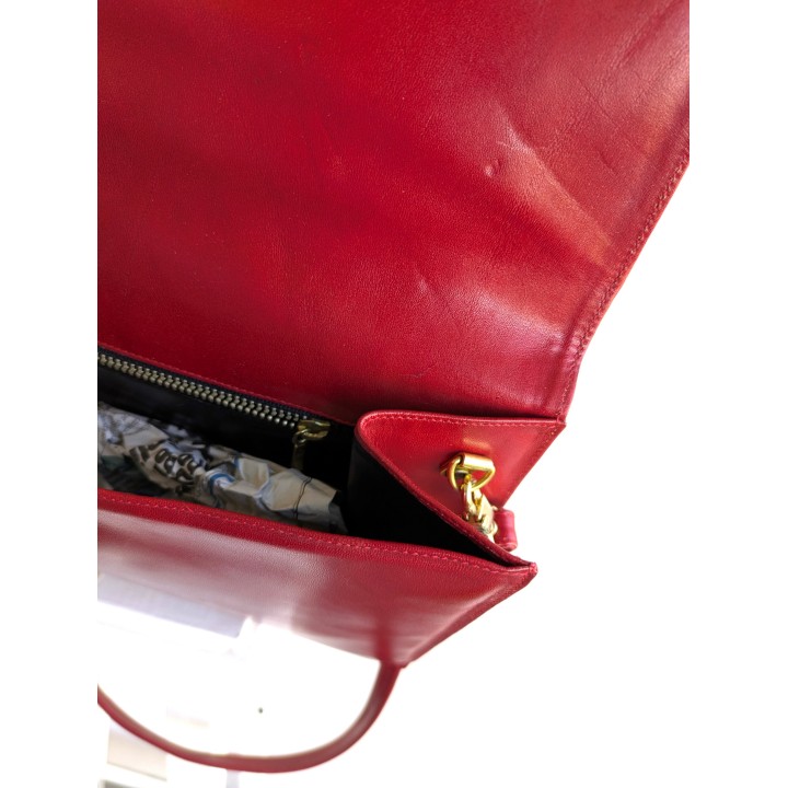 Pochette rossa in pelle
