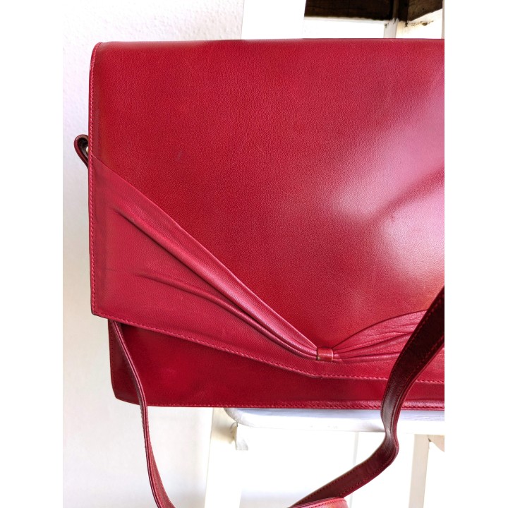 Pochette rossa in pelle