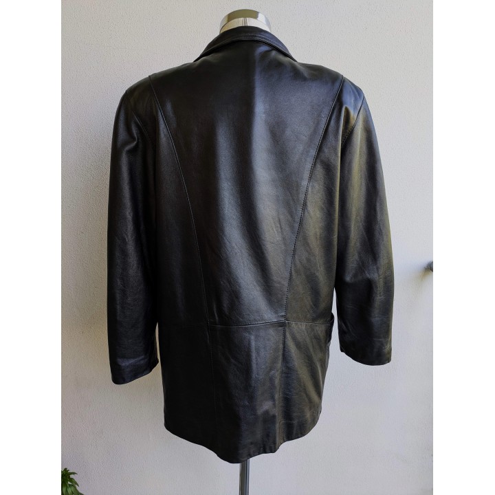 Giacca in pelle nera