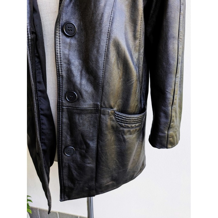 Giacca in pelle nera