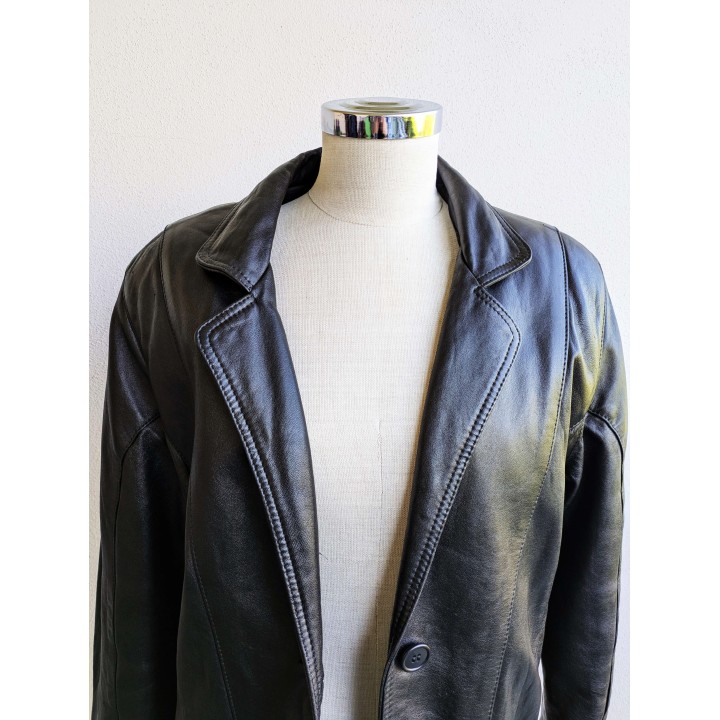 Giacca in pelle nera