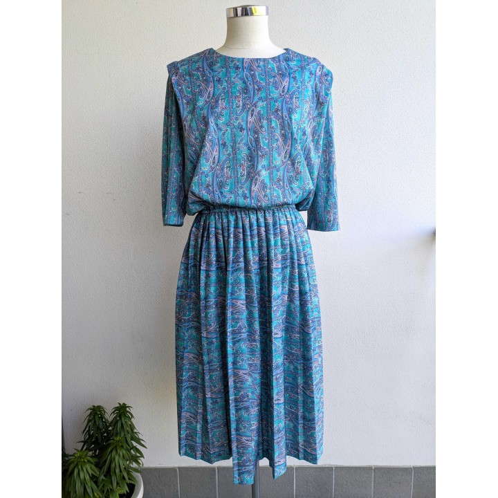 Abito paisley azzurro