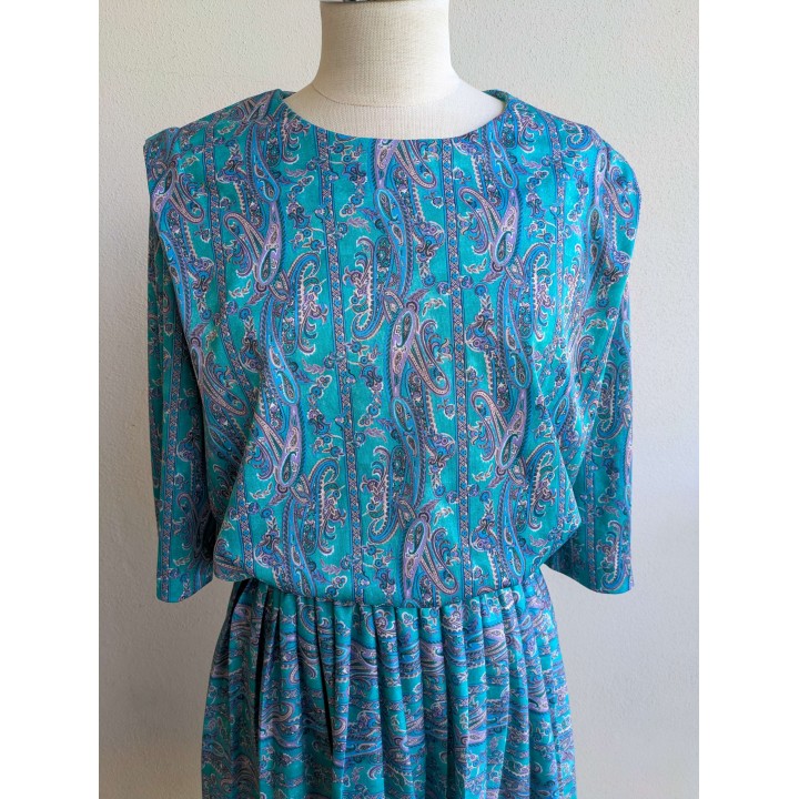 Abito paisley azzurro