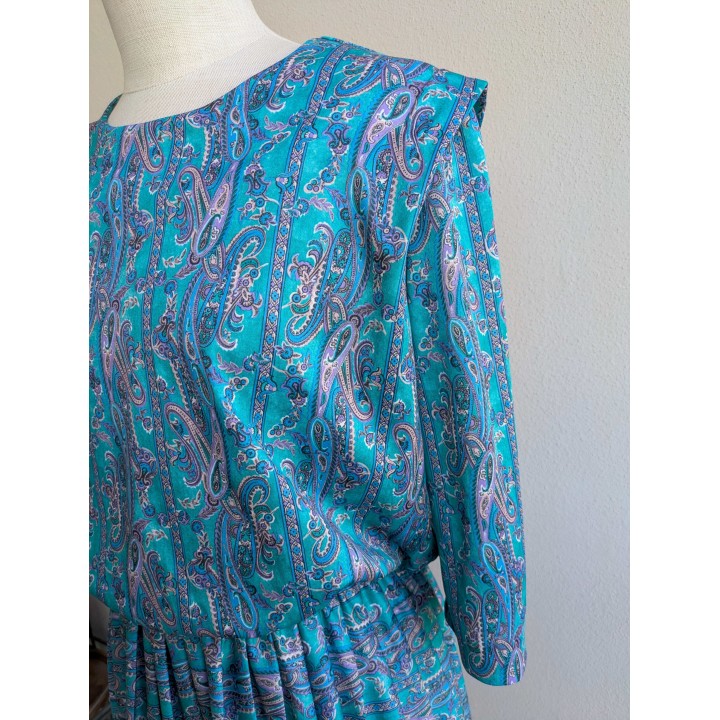 Abito paisley azzurro