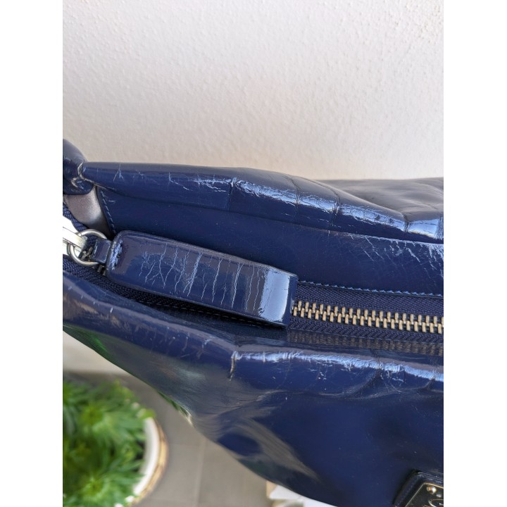 Borsa Gian Franco Ferrè verniciata blu