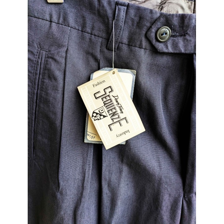Pantaloni chino blu in misto viscosa