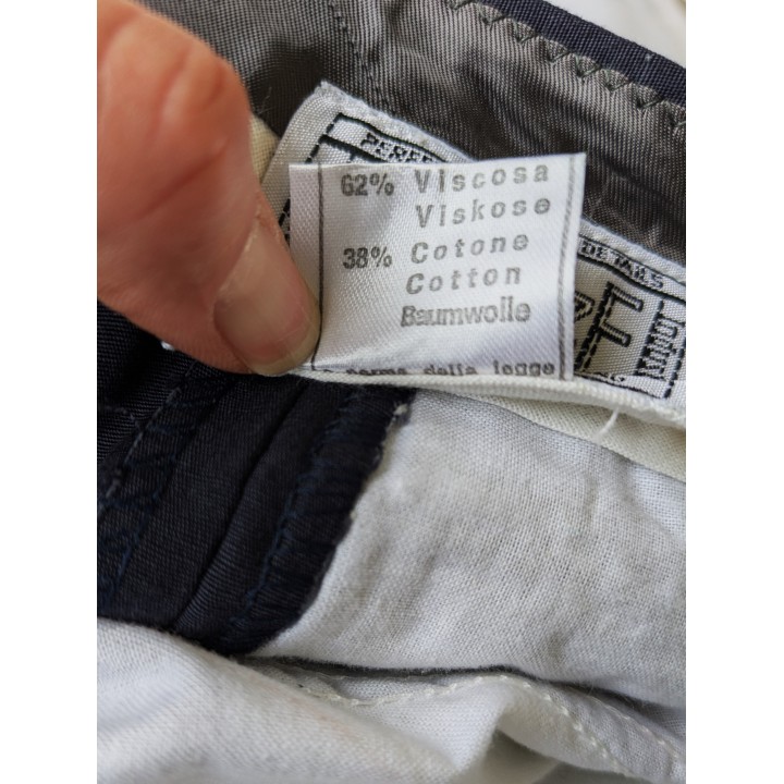 Pantaloni chino blu in misto viscosa