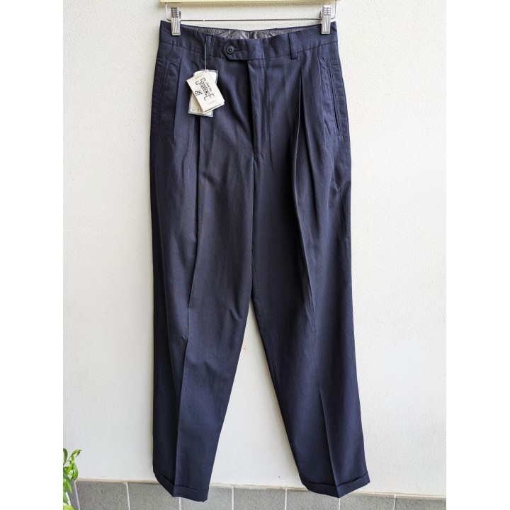 Pantaloni chino blu in misto viscosa
