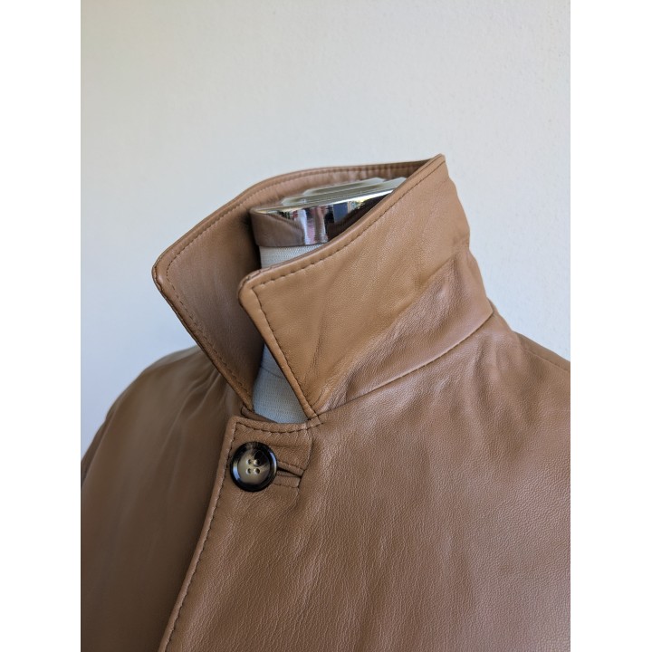 Giubbino in pelle nuovo color caramello