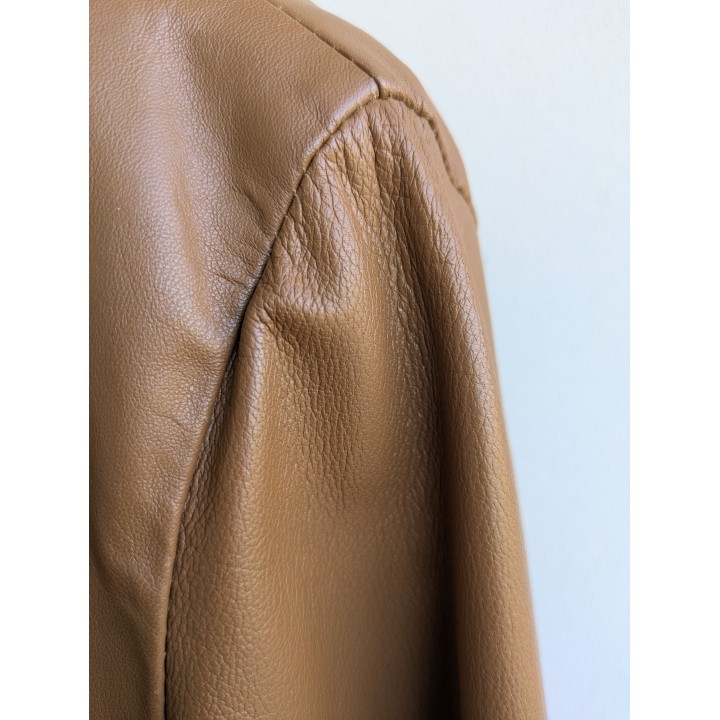 Giubbino in pelle nuovo color caramello