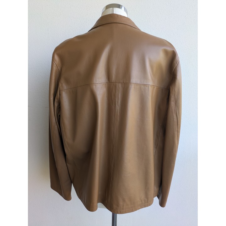 Giubbino in pelle nuovo color caramello