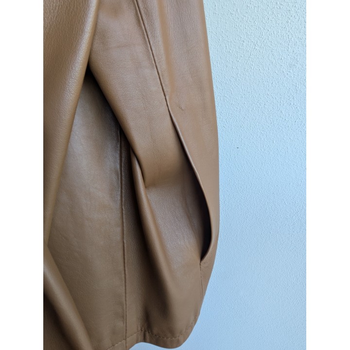 Giubbino in pelle nuovo color caramello