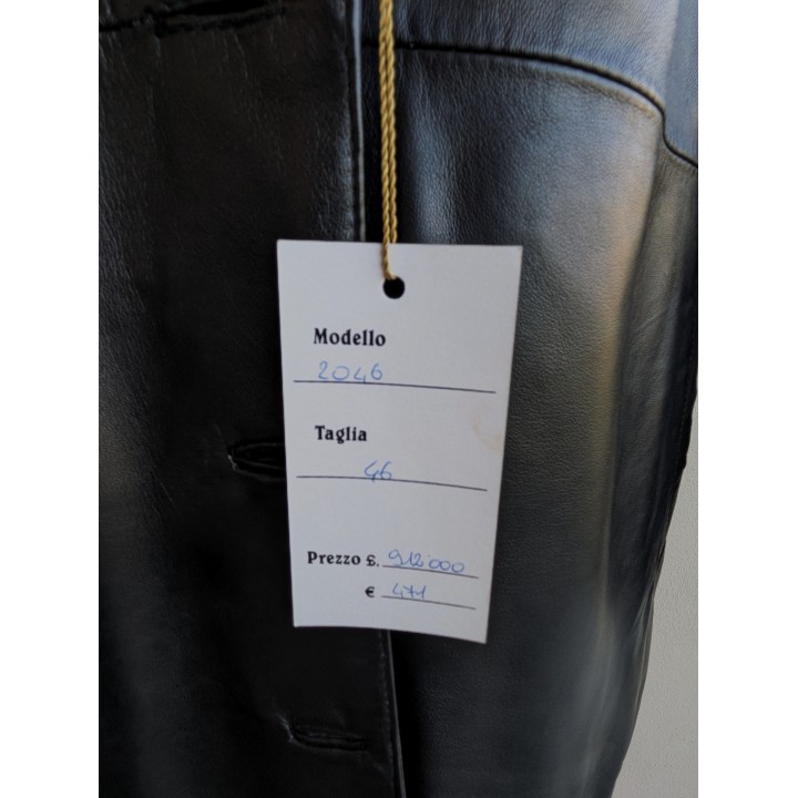 Trench nuovo foderato in pelle lungo