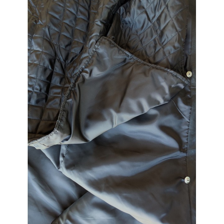 Trench nuovo foderato in pelle lungo