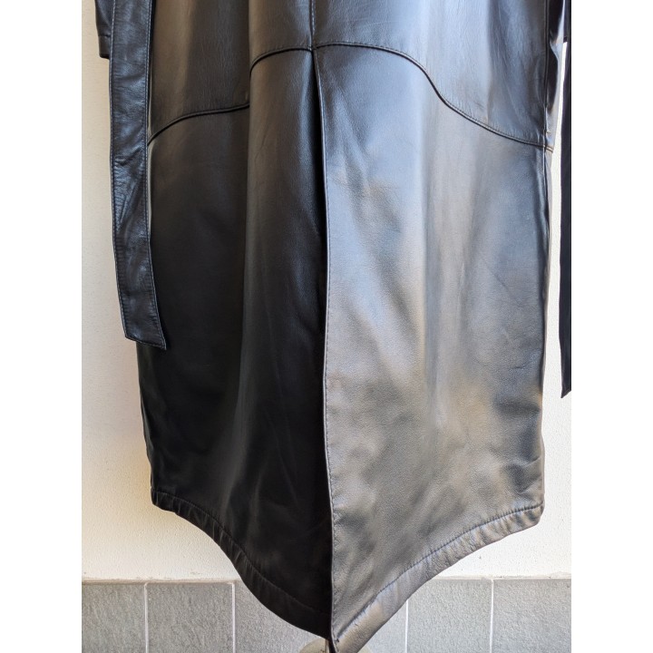 Trench nuovo foderato in pelle lungo