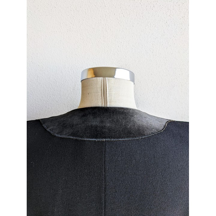 Giacca in lana con inserti in velluto