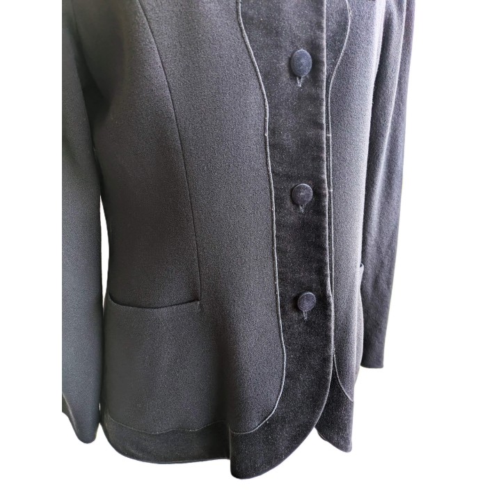 Giacca in lana con inserti in velluto