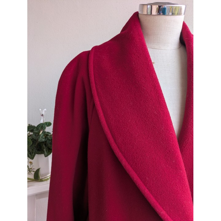 cappotto lana rosso vintage